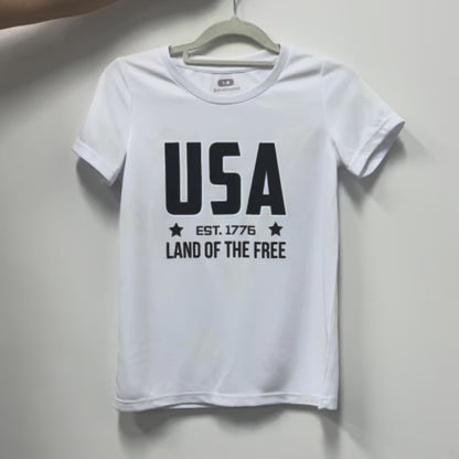 Sun-Activated Color Changing USA Flag Star T-Shirt