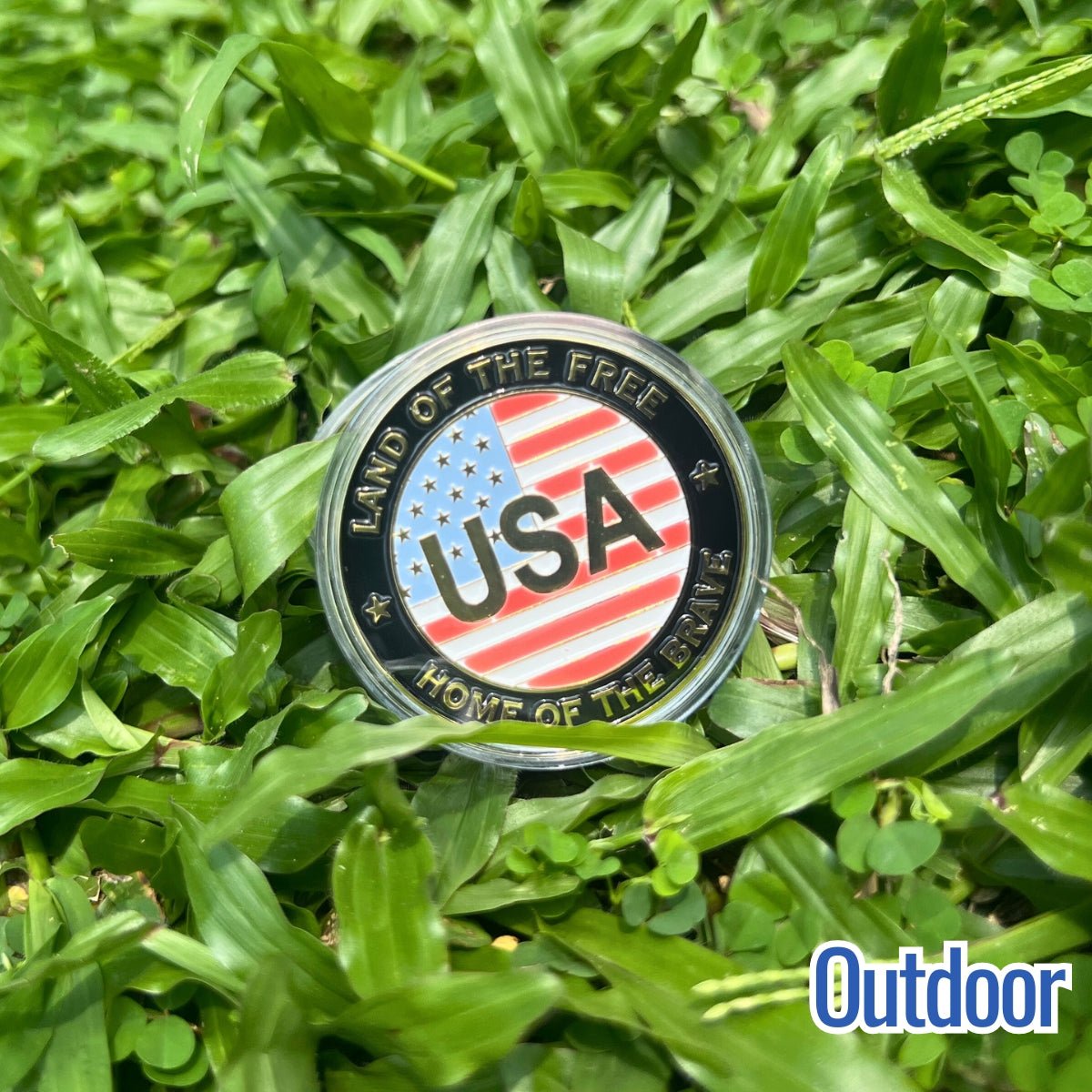Sun - Activated USA Flag Challenge Coin | Magic Apparel & Gifts by Magivine
