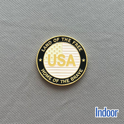 Sun - Activated USA Flag Challenge Coin | Magic Apparel & Gifts by Magivine
