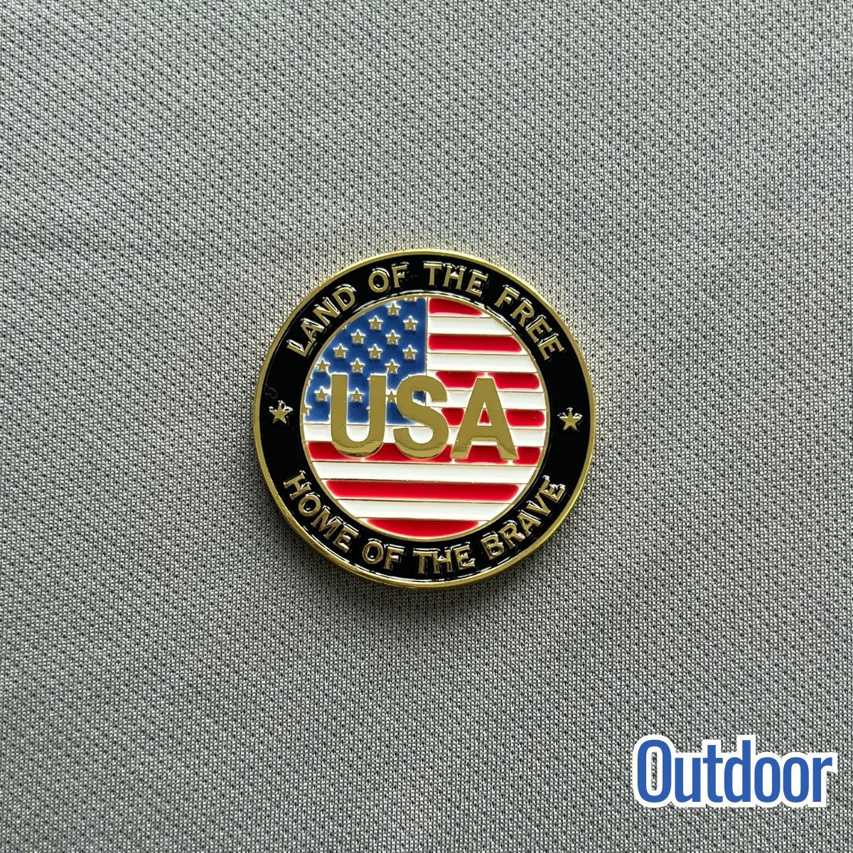 Sun - Activated USA Flag Challenge Coin | Magic Apparel & Gifts by Magivine