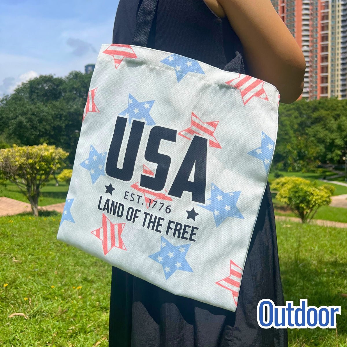 USA Flag Color - Changing Canvas Tote Bag | Magic Apparel & Gifts by Magivine