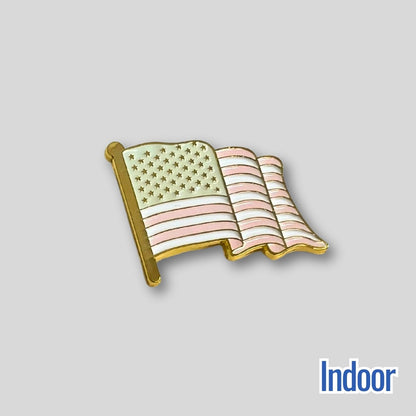 USA Flag Sun - Activated Color - Changing Enamel Pin | Magic Apparel & Gifts by Magivine
